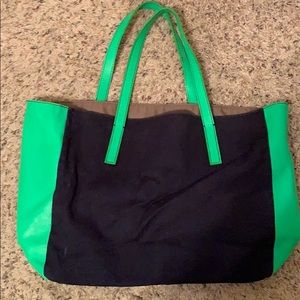 J Crew Canvas/Leather Tote